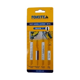 Kit 4 Hojas de Corte Tokits para Madera Aluminio y Metal