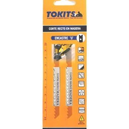 Blister de Hojas Tokits Corte Recto Maderas Encastre "U" 2 u.