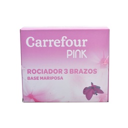 Rociador Sprink Carrefour Base Mariposa 3 Brazos Línea Rosa