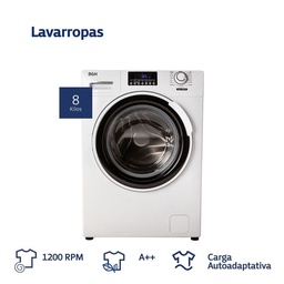 Lavarropas Bgh Bwfa08w21ar Carga Frontal 8kg 1200 Rpm Blanco