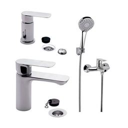 Griferia Lavatorio Baja Ducha Exterior Bidet Fv Coty