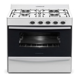 Cocina A Gas Longvie 12231B 4 Hornallas Puerta con Visor