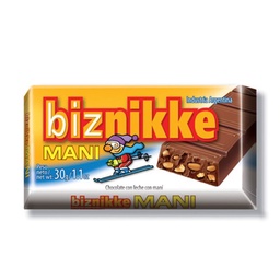 Tableta Biznikke Chocolate con Maní 30 g.