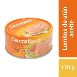 Lomitos de Atún Carrefour en Aceite 170 g.