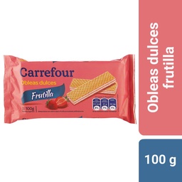 Obleas Carrefour Frutilla 100 g.