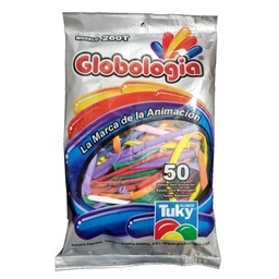 Globos Largos Globologia Multicolor 50 u.