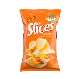 Papas Fritas Slices Sabor Cheddar 65 g.