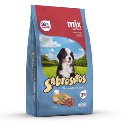 Alimento Perros Sabrositos Cachorro Carne, Pollo y  Vegetales 3 kg