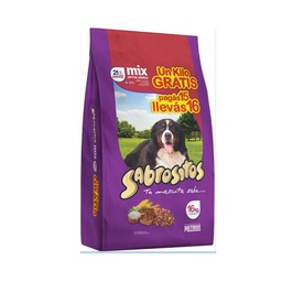 Alimento Adulto Sabrositos Mix Carne, Cereales y Vegetales Bonus 15 + 1kg