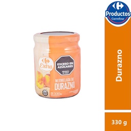 Mermelada Carrefour Extra de Durazno 330 g.