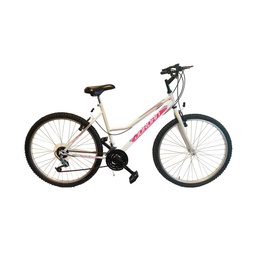 Bicicleta Rodaber Mountan Bike Dama 18 Velocidades Rodado 26 Blanca