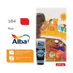 Tempera Albamagic Max Rojo 170 g.