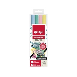 Marcador Doble Pincel Filgo 035 Pastel x4 uni