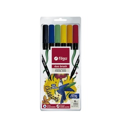 Marcador Doble Pincel Filgo 035 Surtido x6 uni
