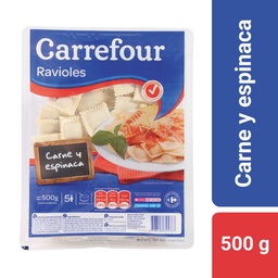 Ravioles Carrefour Classic Espinaca y Carne 500 g.