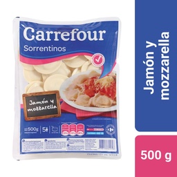 Sorrentinos Carrefour Classic Mozzarella y Jamón 500 g.