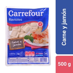 Ravioles Carrefour Classic Carne y Jamón 500 g.