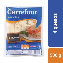 Ravioles Carrefour Classic Cuatro Quesos 500 g.