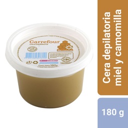 Cera Depilatoria Carrefour Miel y Camomilla para Microondas 180 g.