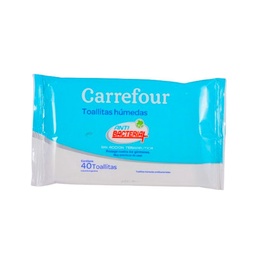 Toallitas Húmedas Carrefour Antibacteriales 40 uni