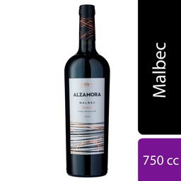 Vino Tinto Fuego Negro Malbec Reserva Alzamora Botella 750 cc.