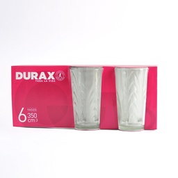 Set Vasos Coraline Transparente 357 cc. 6 u. Durax