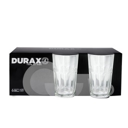 Vaso Durax Facetado Pack x 6 400 cc