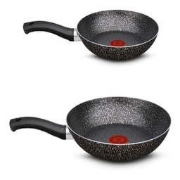 Set Sartenes 24cm y 30cm Stone Effect Tefal Antiadherente