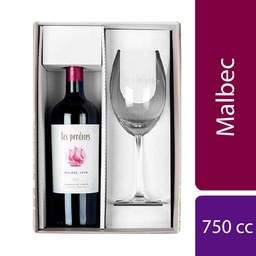 Estuche Vino Las Perdices + Copa Malbec 750 cc.