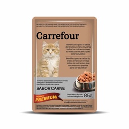 Alimento Balanceado para Gatos Carrefour Carne 85 g.