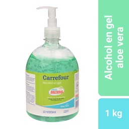 Alcohol en Gel Carrefour con Aloe Vera 1 l.