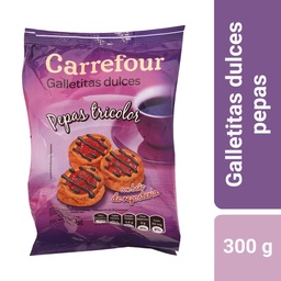 Galletitas Pepas Tricolor Carrefour Classic 300 g.