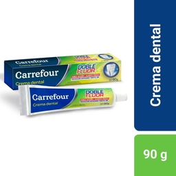 Pasta Dental Carrefour Doble Fluor 90 g.