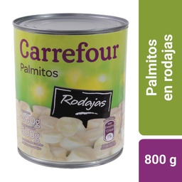 Palmitos en Rodajas Carrefour 800 g.