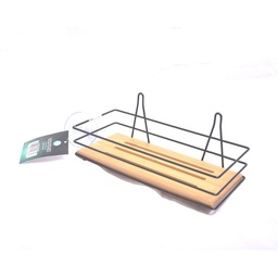 Repisa para Baño 1 Estante Bamboo 26.5X11.5x10 cm
