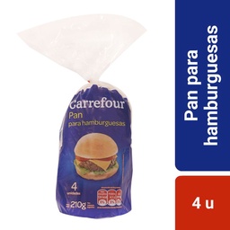 Pan de Hamburguesa Carrefour Classic 4 u.