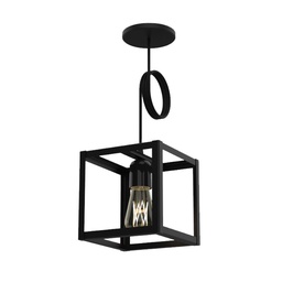 Colgante Spotsline Chapa Cuadrado 1 Luz Negro