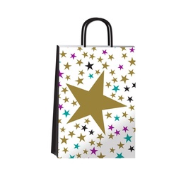 Bolsa de Regalo Chica Gold Star 14X8x20 cm