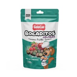 Snack Semihúmedos y Blanditos Golocan Sabor A Manzana, Frutilla y Durazno 500 gr