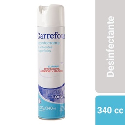 Desinfectante en Aerosol Carrefour Original 340 cc.