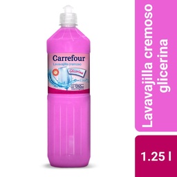 Detergente Lavavajillas Carrefour Cremoso con Glicerina 1.25 l.