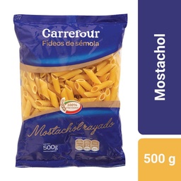 Fideos Mostacholes Rayado Carrefour 500 g.