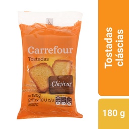 Tostadas Carrefour Classic Clásicas con Gluten 180 g.