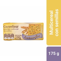 Galletitas Crackers Carrefour Classic Sésamo y Lino 175 g.