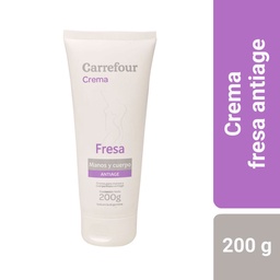 Crema Corporal Carrefour Fresa Antiage 200 g.