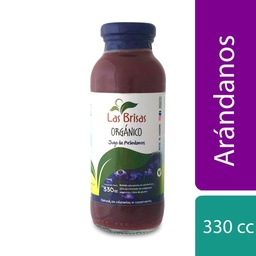 Jugo Orgánico de Arándano Las Brisas Botella 330 cc.