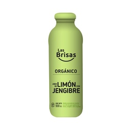 Jugo Orgánico Las Brisas Liviano de Limón Jengibre en Botella 500 cc.