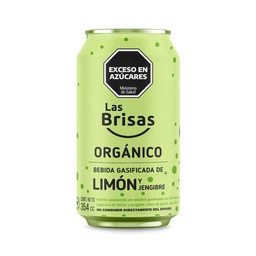 Gaseosa Orgánica Las Brisas de Limón y Jengibre en Lata 354 ml