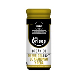 Mermelada Orgánica Sin Azúcar Las Brisas de Arándanos y Pera 240 g.