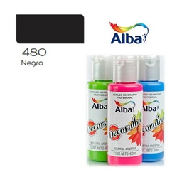 Acrílico Alba Negro 60 cc.